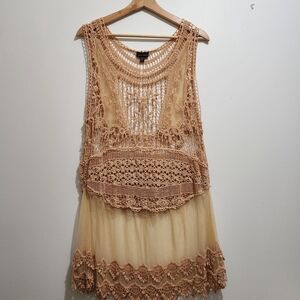 Crochet Lace Sleeveless Top
